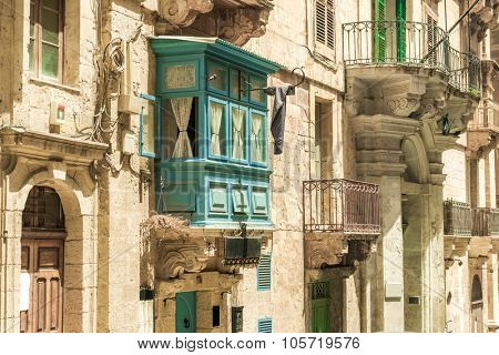 Streetview of the capital of Malta,  Valletta