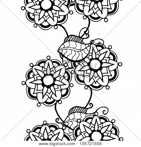 Monochrome Floral Pattern.