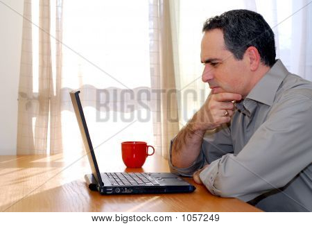 Man med Laptop