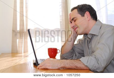 Man med Laptop