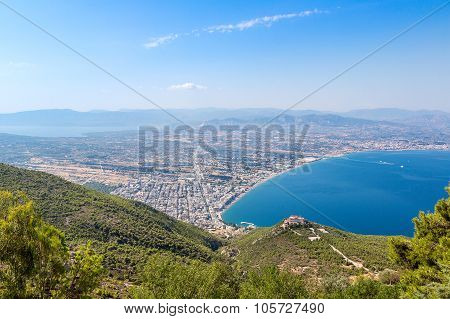 Panoramic View Of Loutraki, Greece