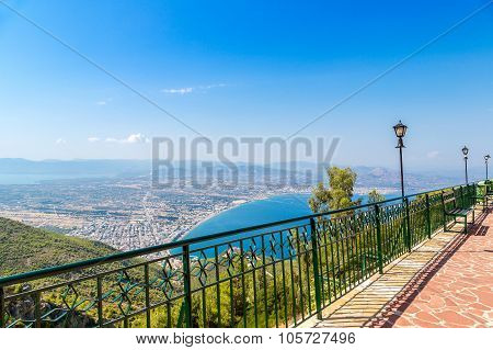 Panoramic View Of Loutraki, Greece