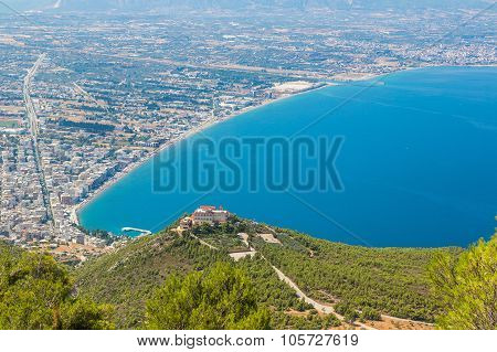 Panoramic View Of Loutraki, Greece