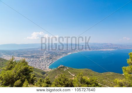 Panoramic View Of Loutraki, Greece