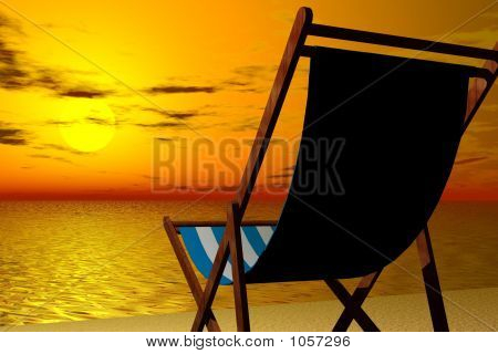 Plážové lehátko na Sunset