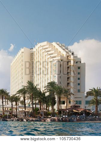 Hotel And Beach Are On Red Sea.