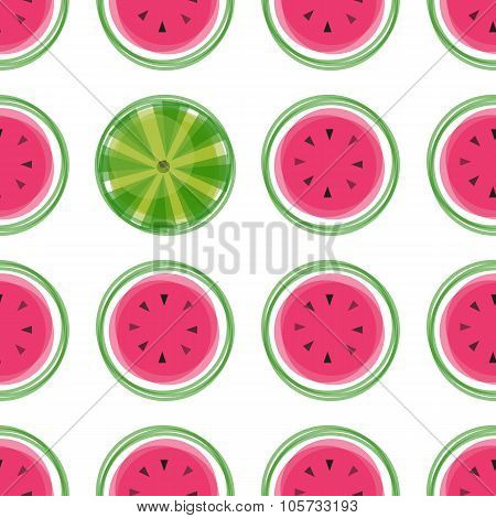 seamless pattern with watermelon