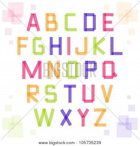Vector abstract alphabet