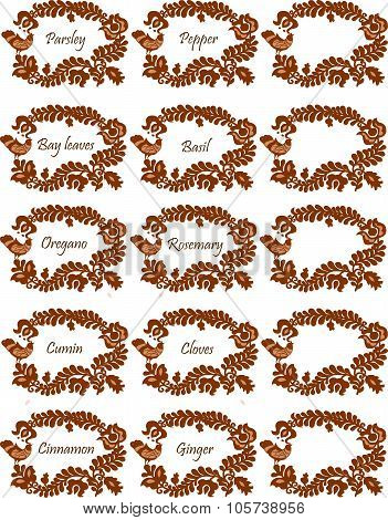 Spice labels