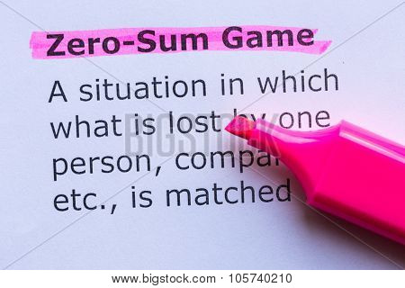 Zero Sum Game