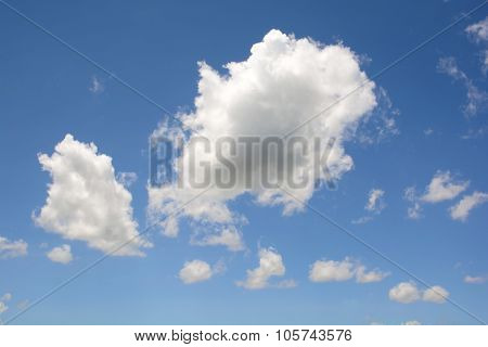 Cloud in blue sky background.