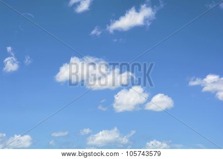 Cloud in blue sky background.