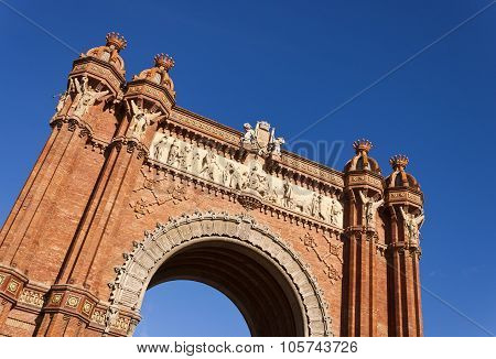 Arch Of Triumph In Barcelona, Spain.