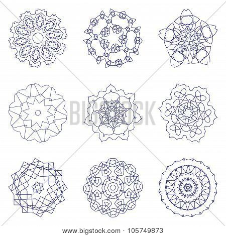 A set of radial pattern.