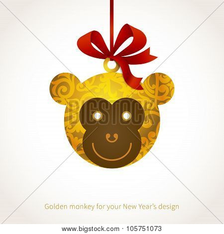 Illustration Of 2016 Year Of The Monkey.