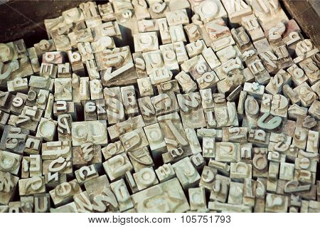 Alphabet Letters Sets Of Classical Typewriter