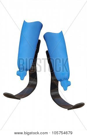 artificial limb under the white background