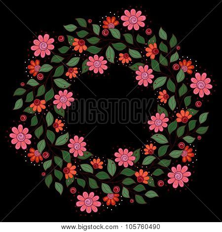 Vector Colored Floral Background