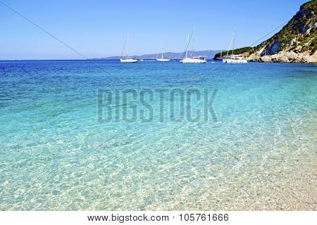 turquoise sea in Ithaca Greece