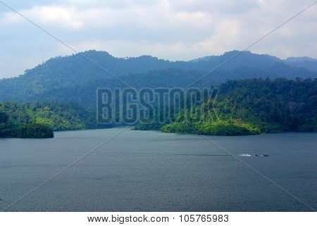 Surat Thani, Thailand - January 19, 2014: Ratchaprapha Dam In Khao Sok National Park