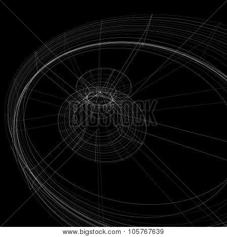Geometric Dark Technology And Engineering Backdrop, Graphic Abstraction With Lines Mesh. Netting Bac