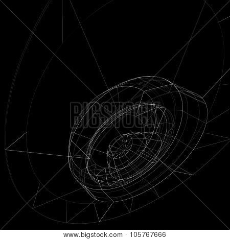 Geometric Dark Technology And Engineering Backdrop, Graphic Abstraction With Lines Mesh. Netting Bac