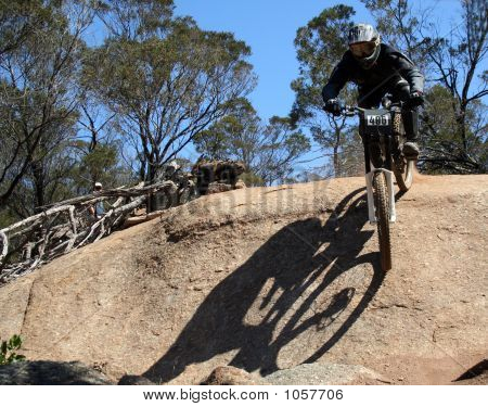 Mountain Biker Rock