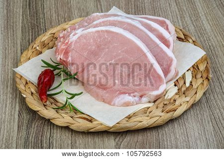 Raw Porl Steak