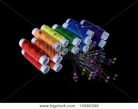 Bobine colorate con filetti e perni