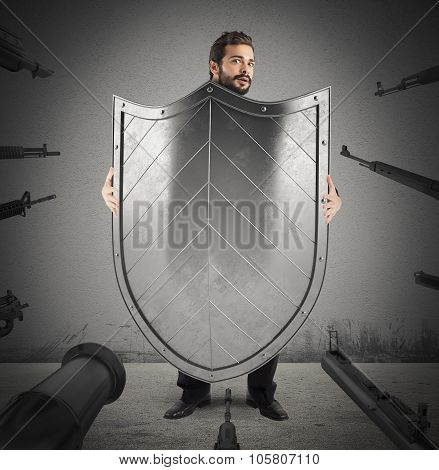 Frightened man