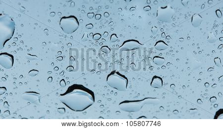Rain Rop On Glass