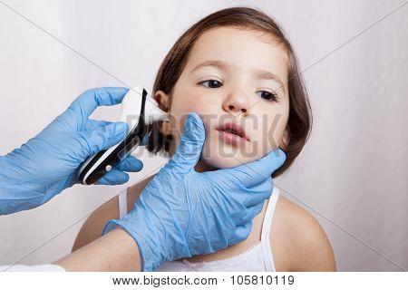 Measuring Temperature Weak Little Girl