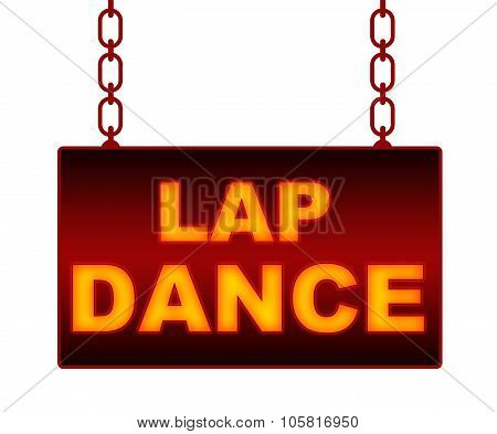 Lap Dance Text Neon Signboard