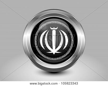Iran Variant Emblems. Metal Round Icon