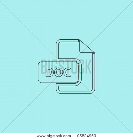DOC vector file extension icon.
