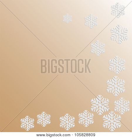 snowflake pattern on paper background 3d surround