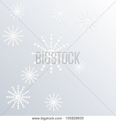 snowflake pattern on paper background 3d surround