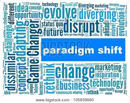 Paradigm Shift in word collage