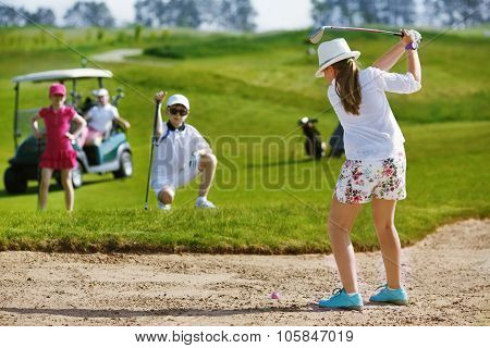 Kids golf competition