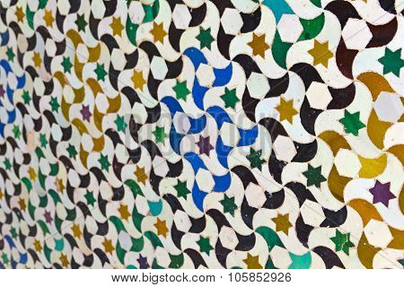 Mosaic Of Courtyard Of Machuca. Alhambra, Granada