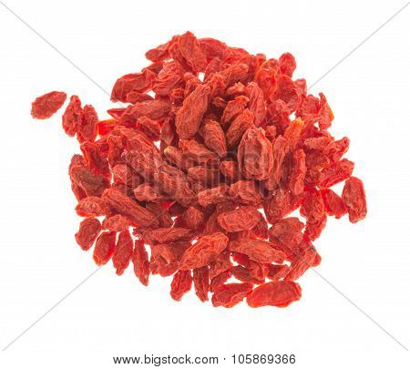 Red Dried Goji Berries On White Background