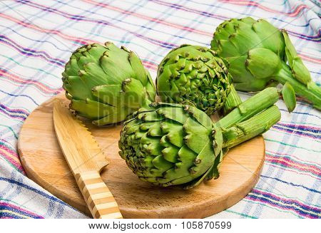 Globe Artichoke Ready Be Cut