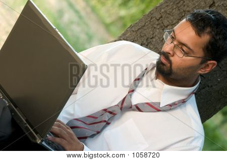 Indian Guy With Laptop