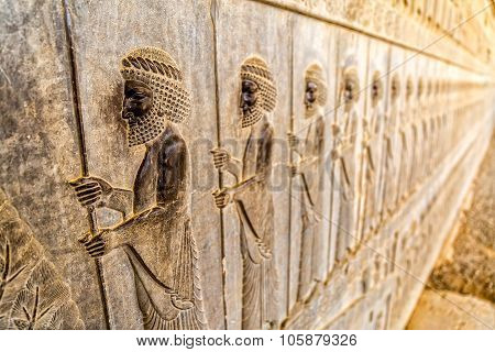 Immortals relief detail Persepolis