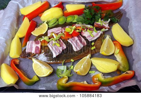 Raw  Fish Flounder
