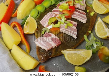 Raw  Fish Flounder