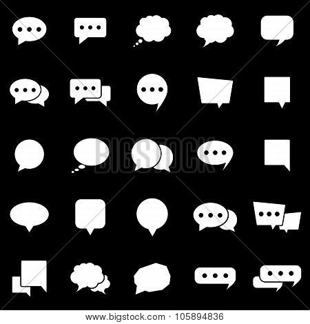 Speech Bubble Icons On Black Background