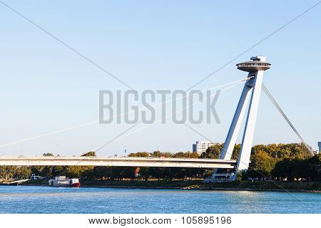 Trip To Bratislava City - View Of Most Snp Bridge