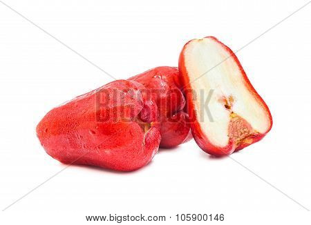 Roes apple fruit isolated on white background