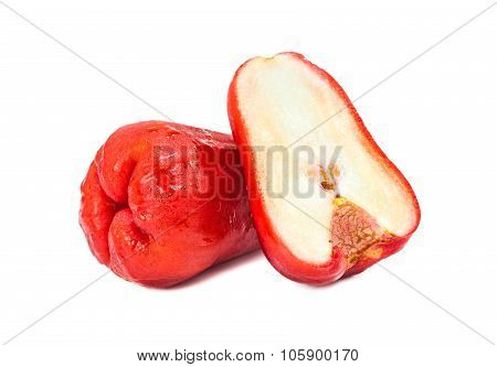 Roes apple fruit isolated on white background